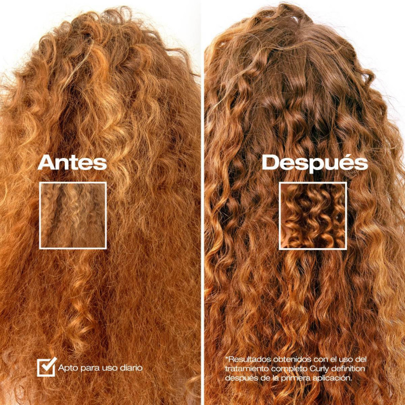 Curly antes y después